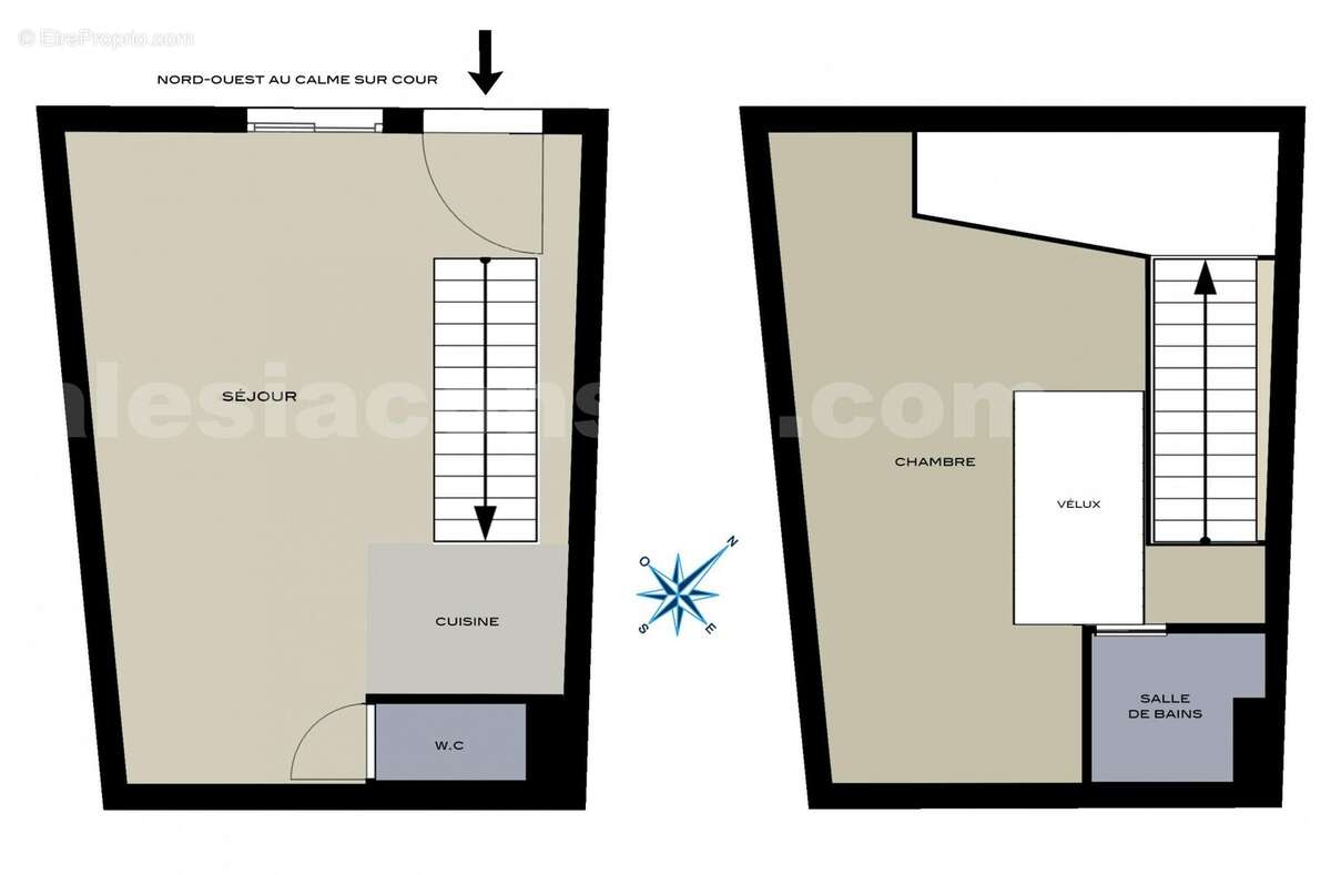 lian59-tual-plan - Appartement à PARIS-14E