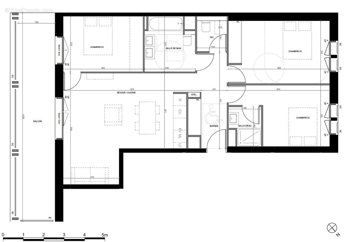 Appartement Toulouse 4 pièce(s) 84.3 m2 - photo 3