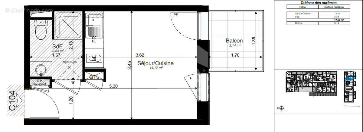 Appartement à LA RICHE