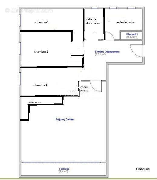 Appartement 53 m² à Saint-Etienne-De-Tinee  - photo 8
