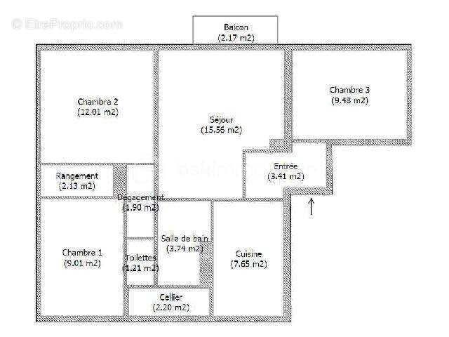 Créteil – Bel appartement F4 avec balcon, 3 chambres et cave - photo 9