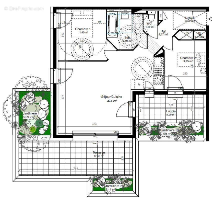 Appartement à LE CRES