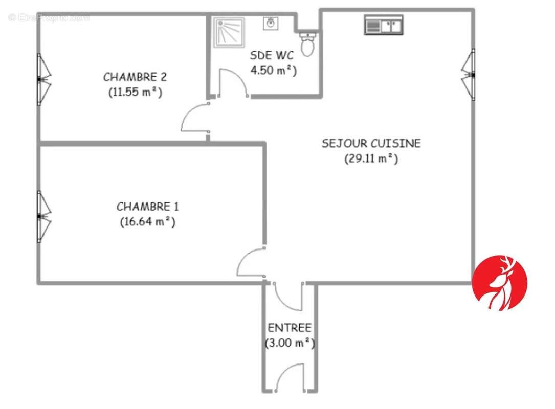 Appartement à FONTAINEBLEAU
