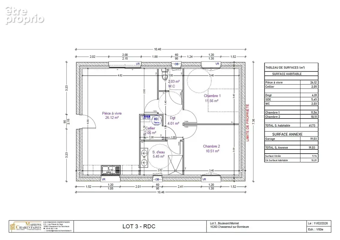 Maison 3 pièces 71 m² à vendre à Chasseneuil-Sur-Bonnieure (16260) - photo 4