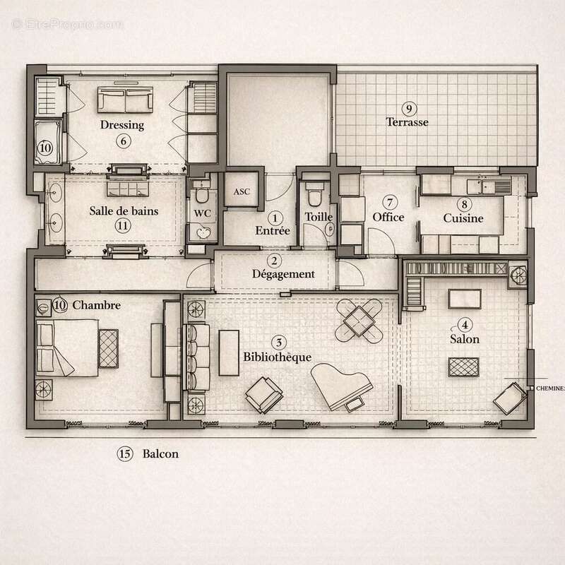 Appartement à NEUILLY-SUR-SEINE