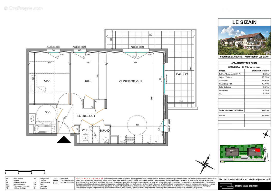Appartement à THONON-LES-BAINS
