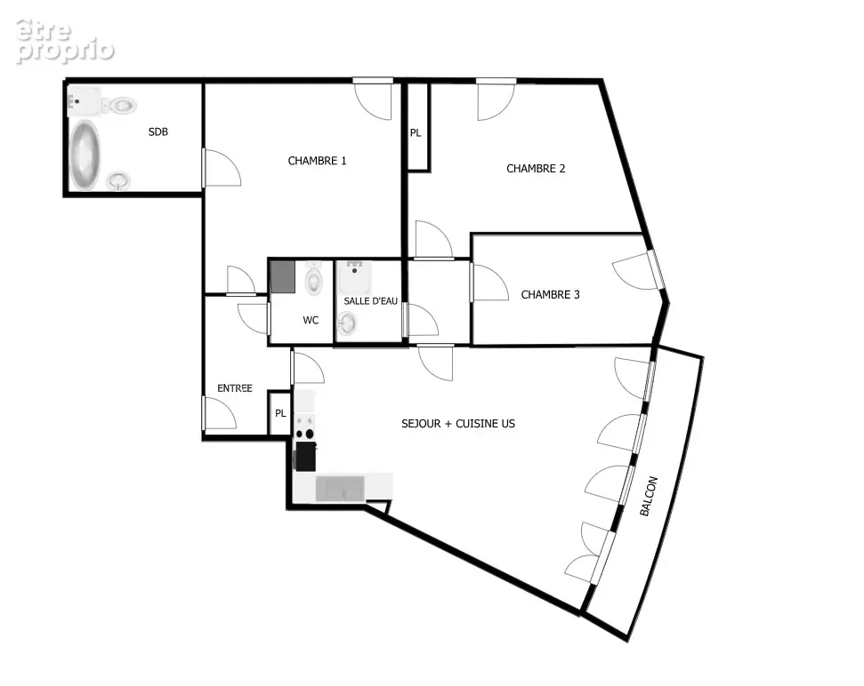 Asnieres gresillons - 4 pieces  82 m² - balcon parking - 529 000 fai - photo 6
