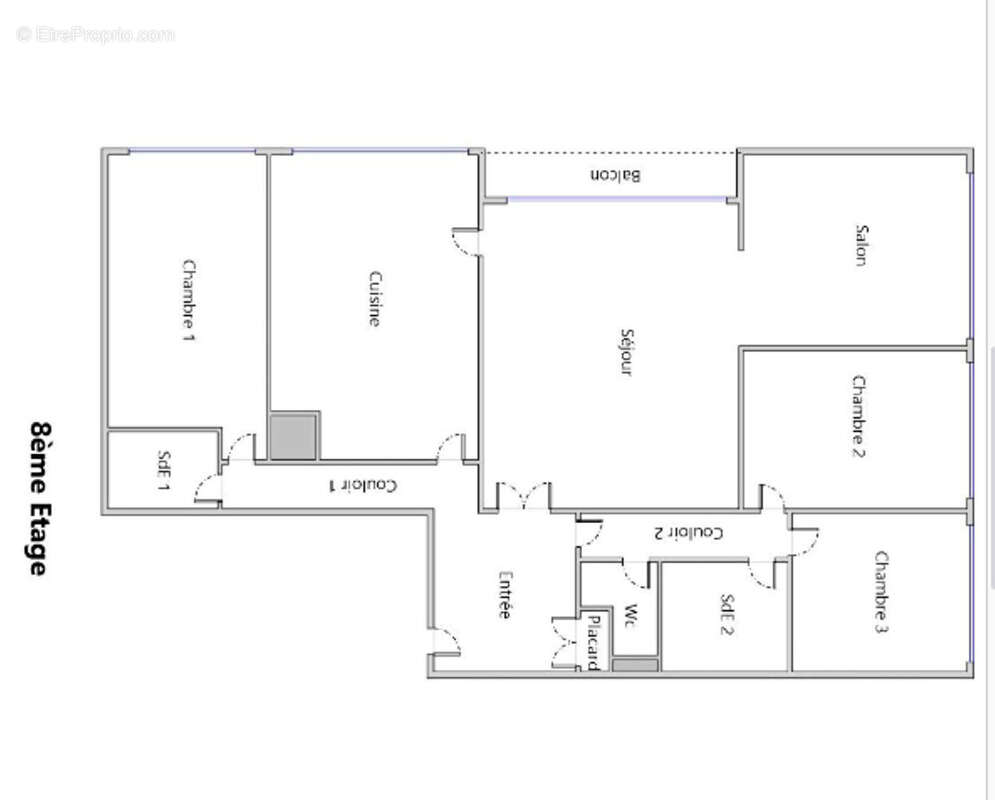 Appartement T5 - 108 m² - photo 14