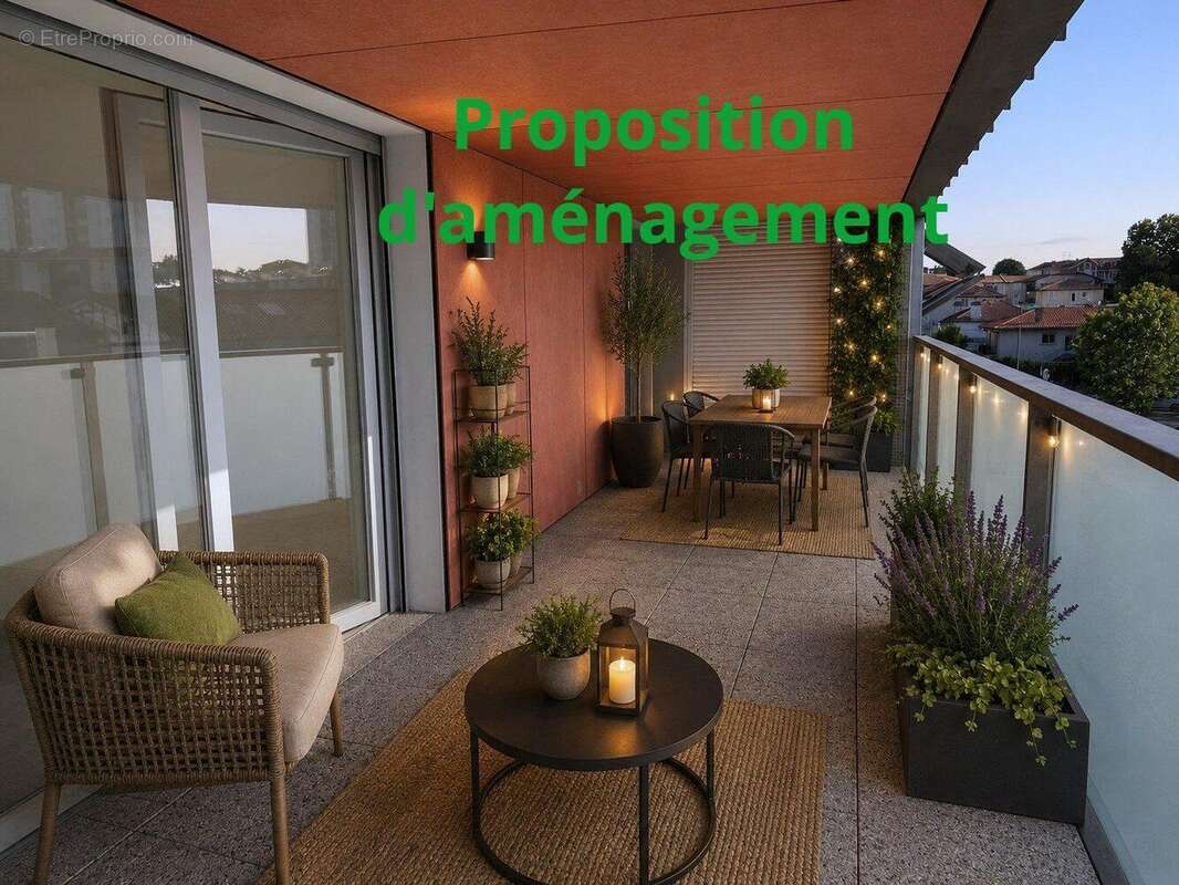 Balcon 15 m² aménagé - Appartement à BAYONNE