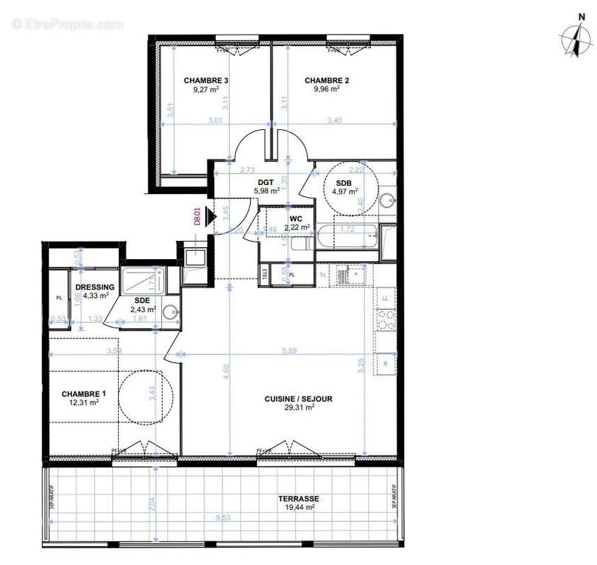 Appartement à MARSEILLE-13E