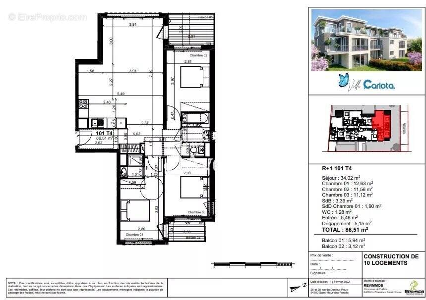 Appartement à SAINT-MAUR-DES-FOSSES