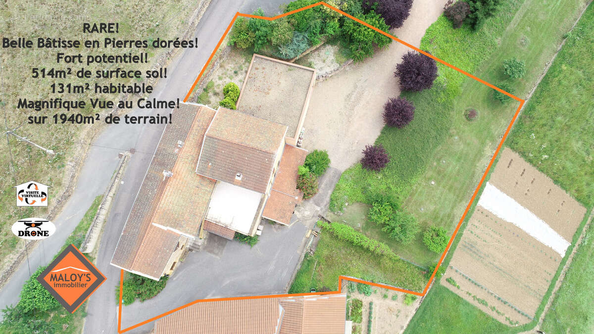 RARE! Belle bâtisse pierres dorées, 514m2 de surface totale! Enorme Potentiel, 131m2 habitables! - photo 2