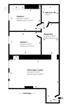 Appartement à PARIS-13E