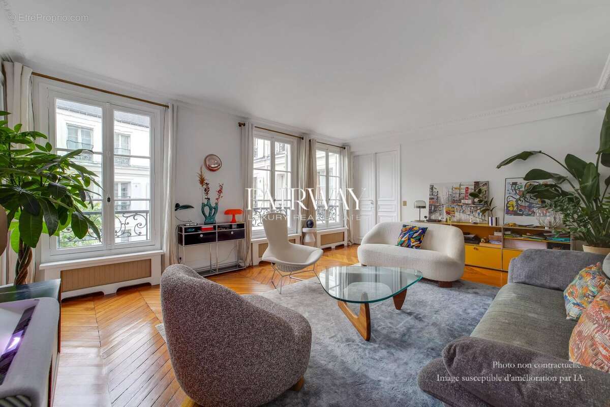 Paris 8e – Parc Monceau – Appartement 98 m² traversant, 2 chambres, calme sur grande cour ouverte, 4e étage avec ascenseur - photo 3