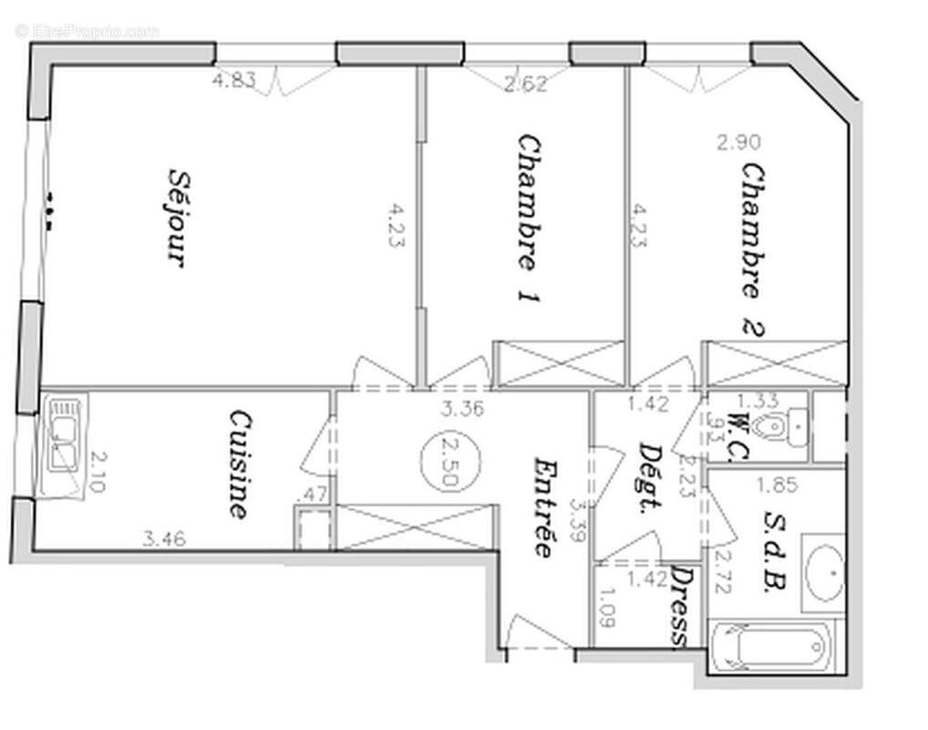 Appartement à COURBEVOIE