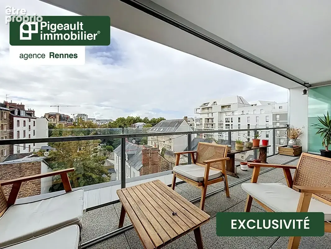 Appartement  T3 à vendre à Rennes - Alphonse Guérin - 68,56 m² - 2 chambres - Loggia - Parking - photo 2