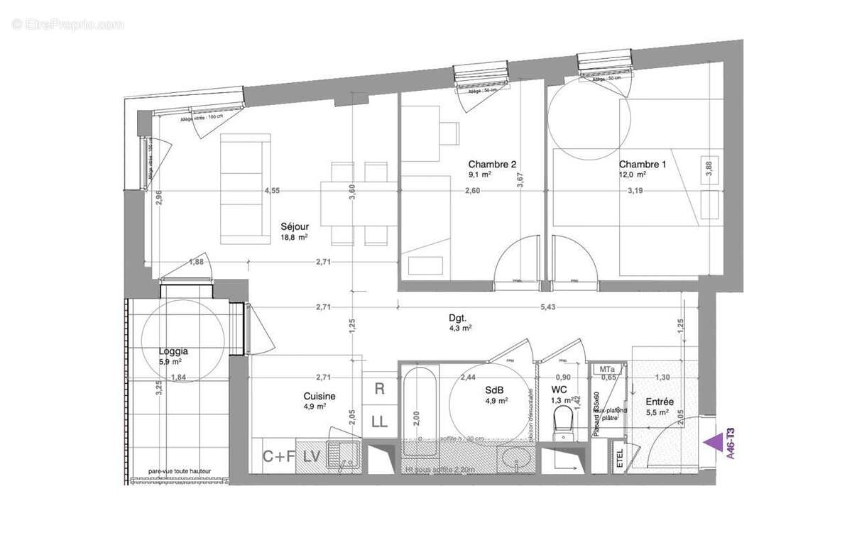 Appartement à SAINT-OUEN
