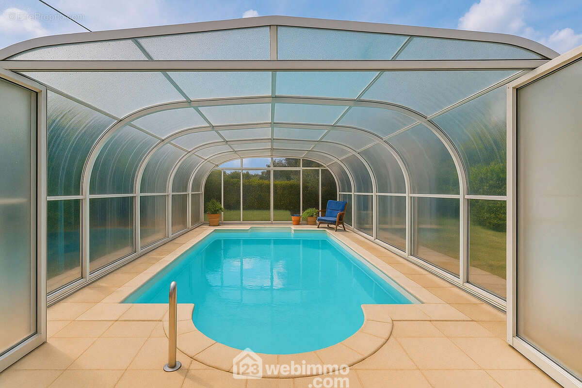 Piscine chauffée et couverte. (Projection potentielle). - Maison à JARD-SUR-MER