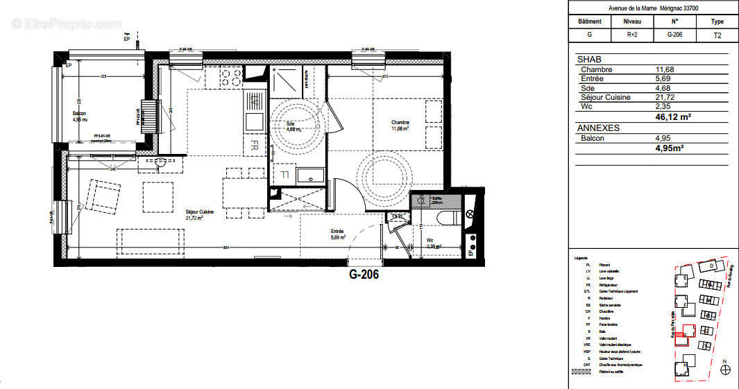 Appartement à MERIGNAC