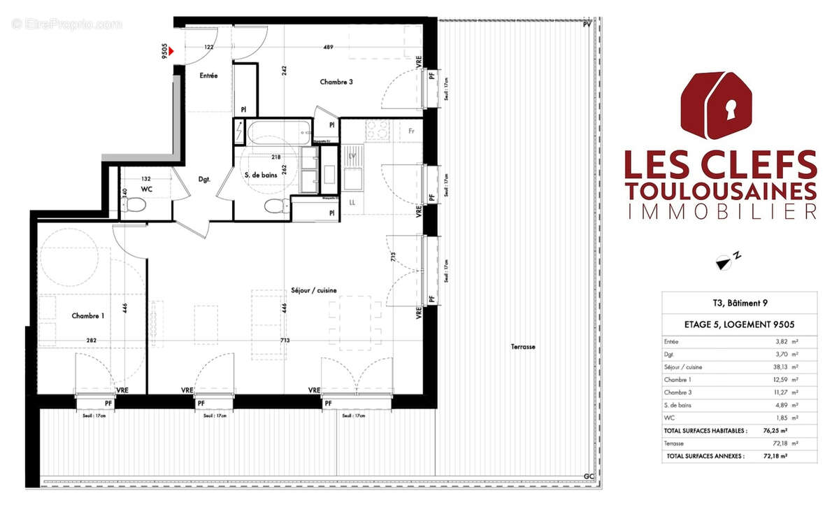 Appartement à QUINT-FONSEGRIVES