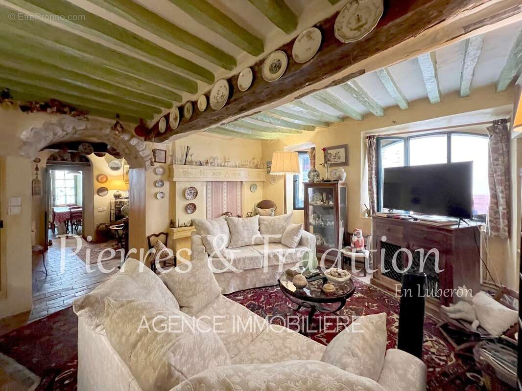Saignon, grande maison de village avec local commercial et terrasse - photo 4