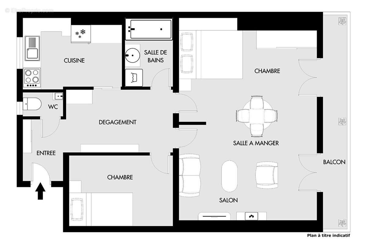 Appartement à PARIS-19E