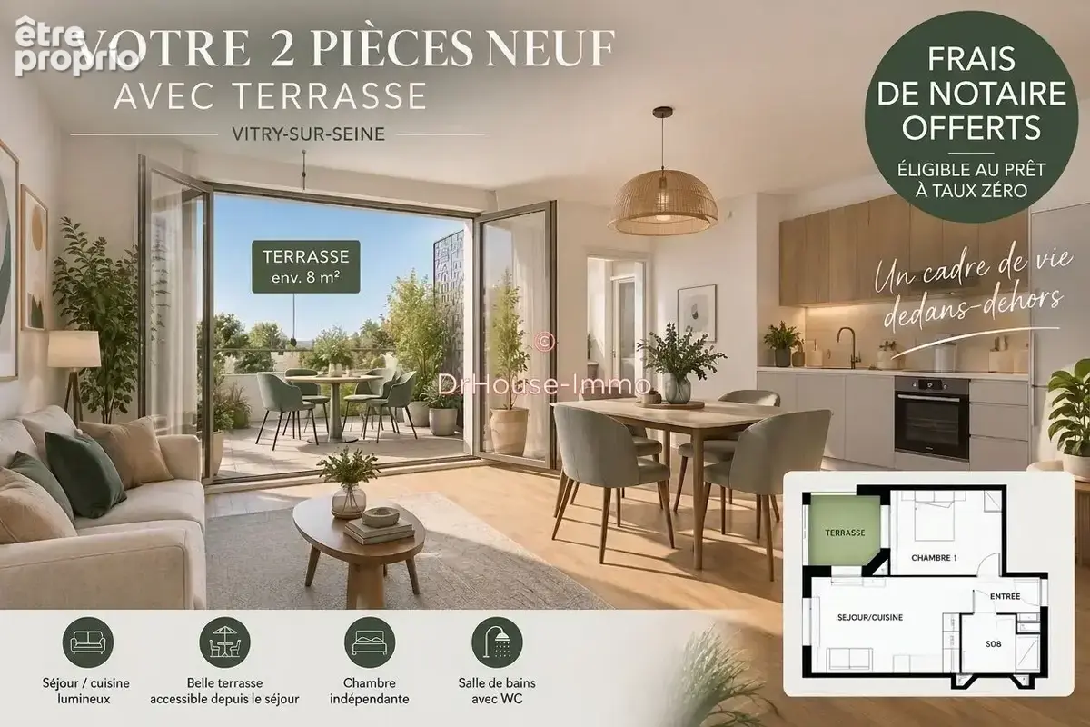 Appartement 2 pièces 41 m² à vendre à Vitry-Sur-Seine (94400) - photo 1