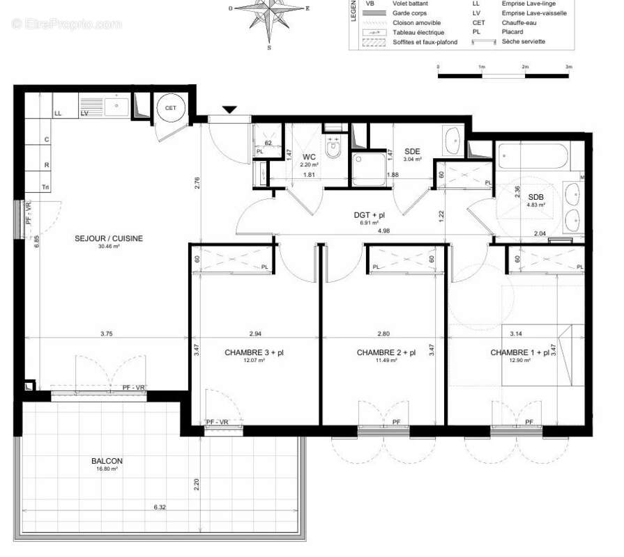 Appartement à LE CANNET