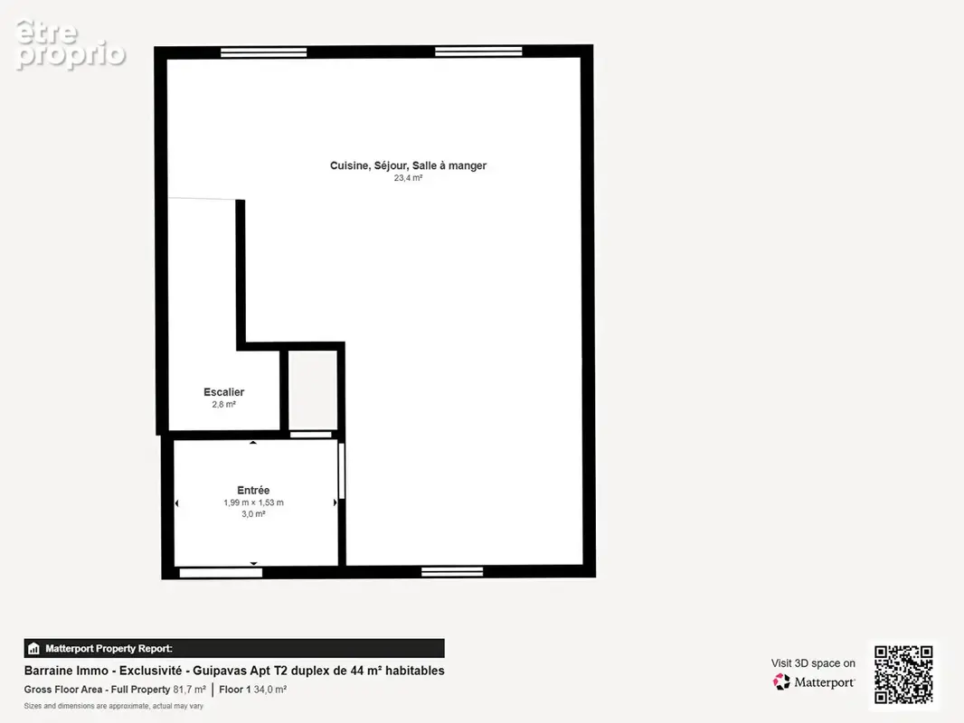 Exclusivité guipavas appartement t2 duplexe de 44 m² habitables et 67 m² au sol - photo 3