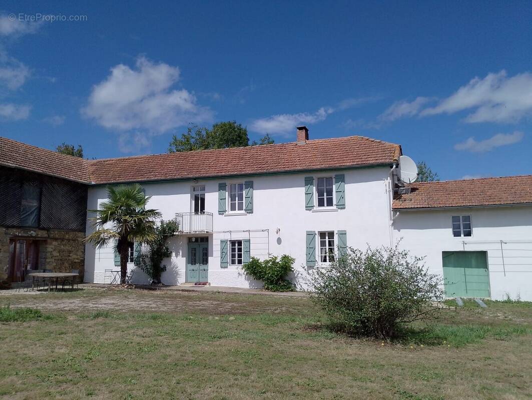Maison en pierre dans les Hautes-Pyrénées, emplacement isolé, vue montagne, gîte, granges, piscine, façade de la maison. Stone farmhouse in Hautes Pyrenees, secluded location, mountain view, gite, barns, pool, front of house - Maison à TOURNAY