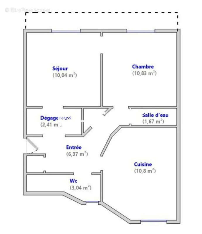 Appartement Paris 2 pièce(s) 45.3 m2 - photo 13