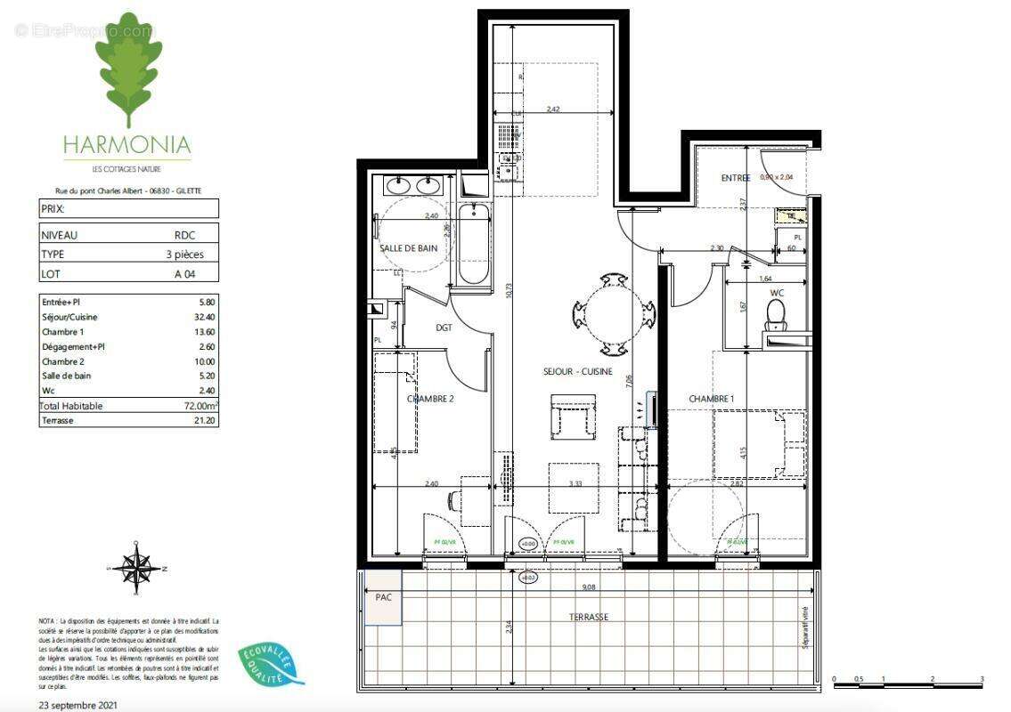 Appartement à GILETTE