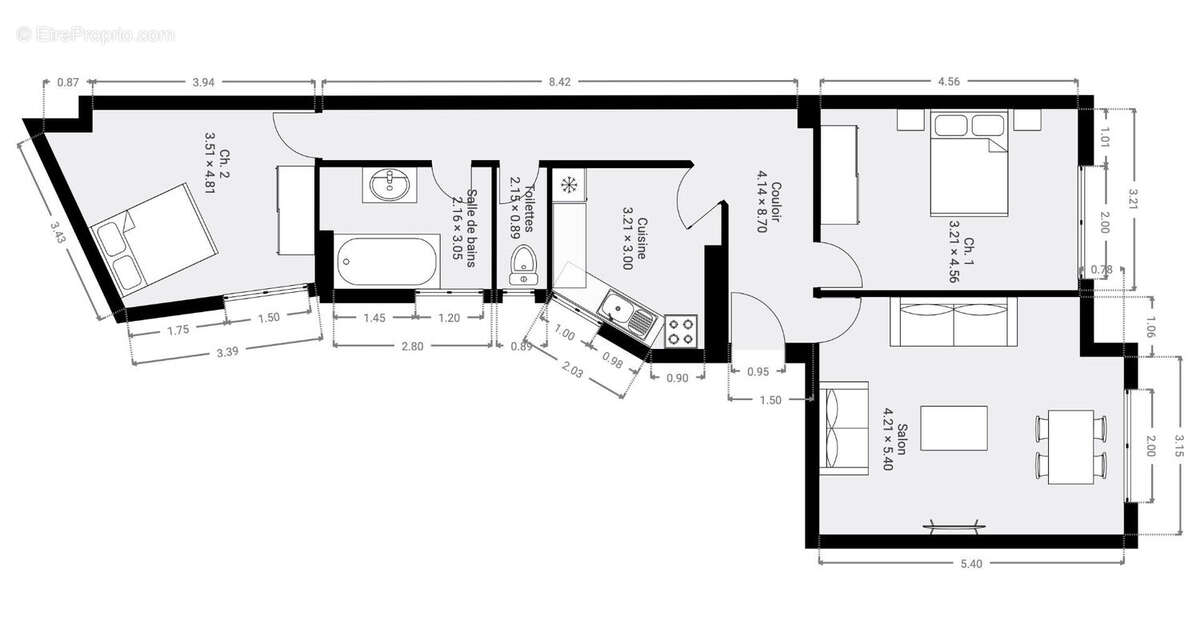 Appartement à PARIS-20E