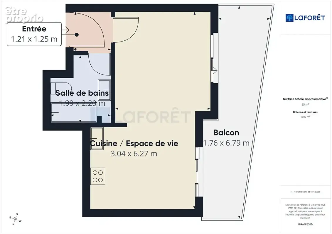 Cagnes-Sur-Mer - Cros de Cagnes - Studio  en dernier étage avec terrasse - photo 10