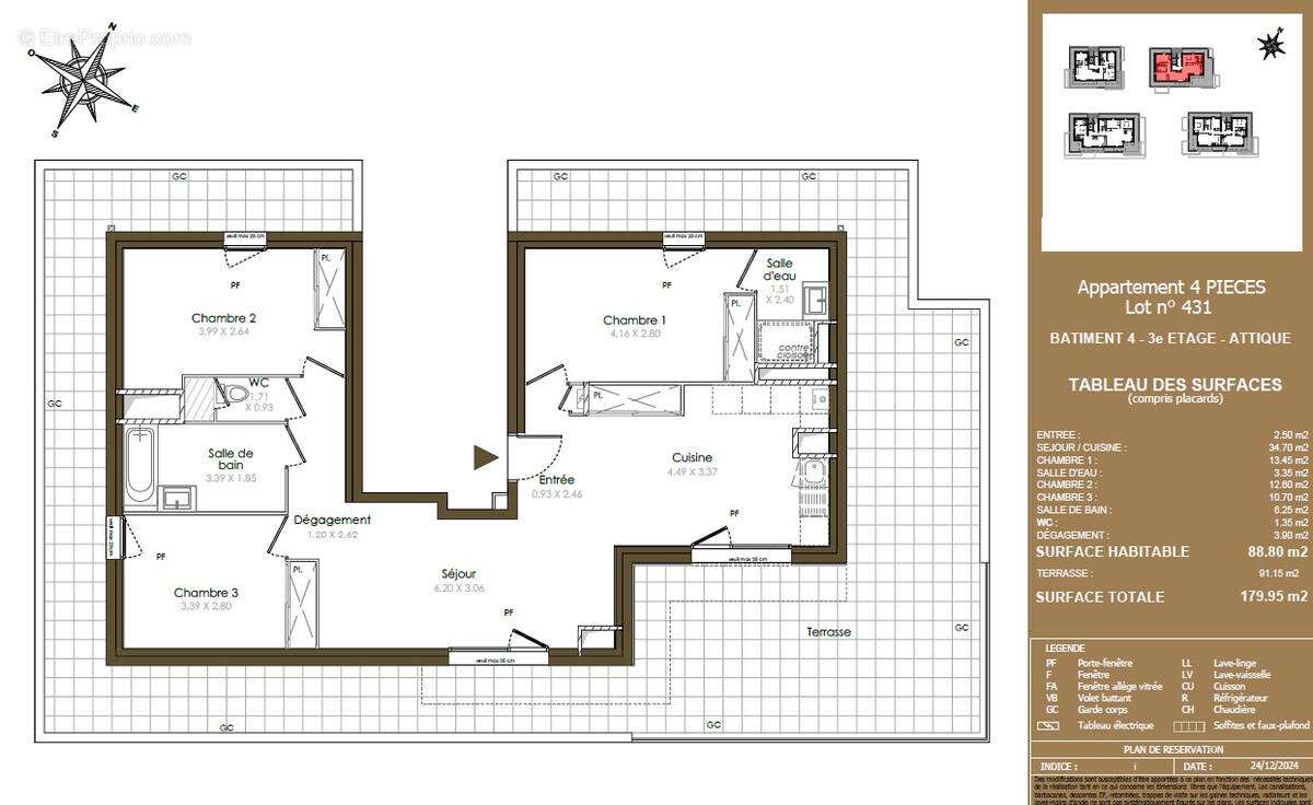 Appartement à ETREMBIERES