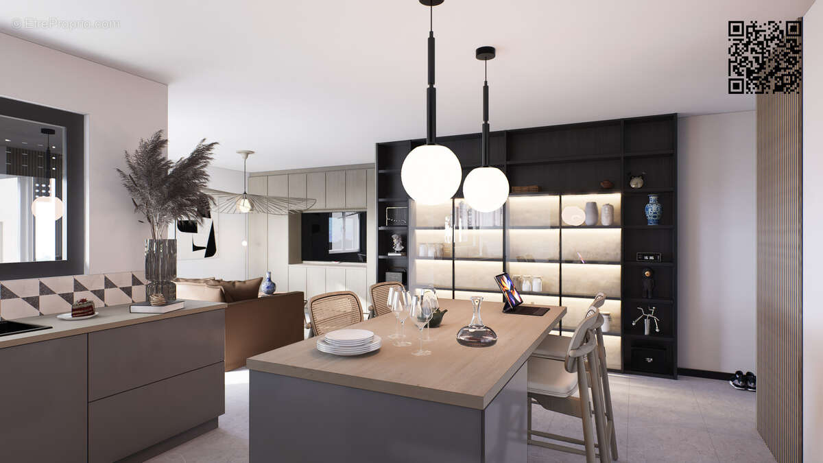 Proposition d'aménagement pièce de vie - Image non contractuelle -  - Appartement à LONGESSAIGNE