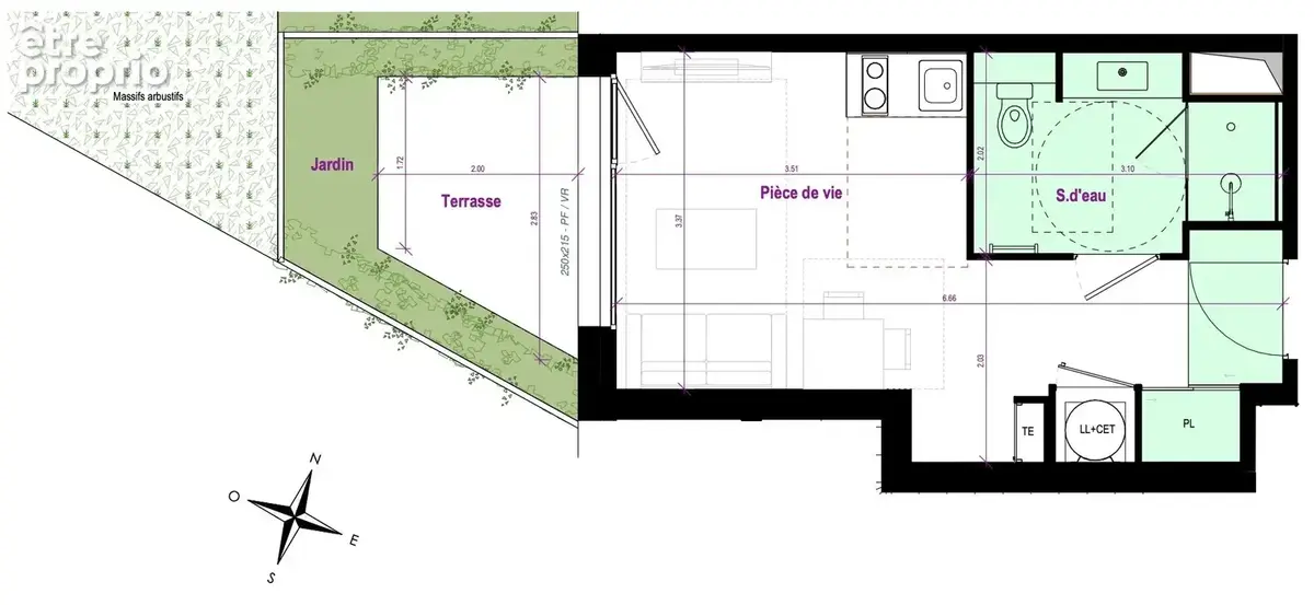 Appartement 23 m² à Equeurdreville-Hainneville  - photo 3