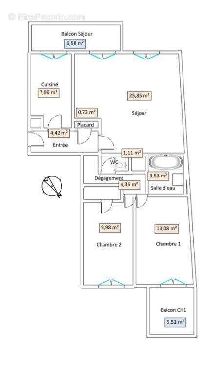 Appartement à BOIS-COLOMBES