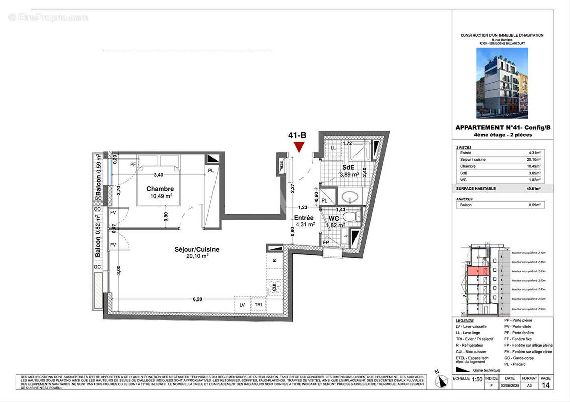 Appartement à BOULOGNE-BILLANCOURT