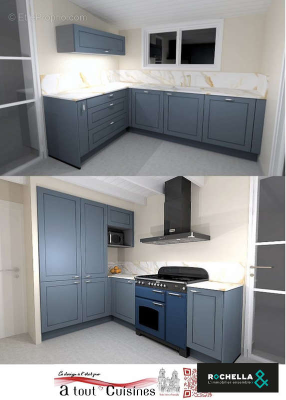 Projet 3D cuisine réalisé par A tout Cuisines - Maison à TONNAY-CHARENTE