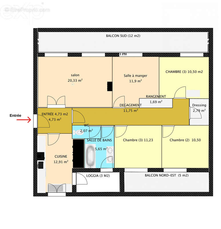 Appartement à LANGON