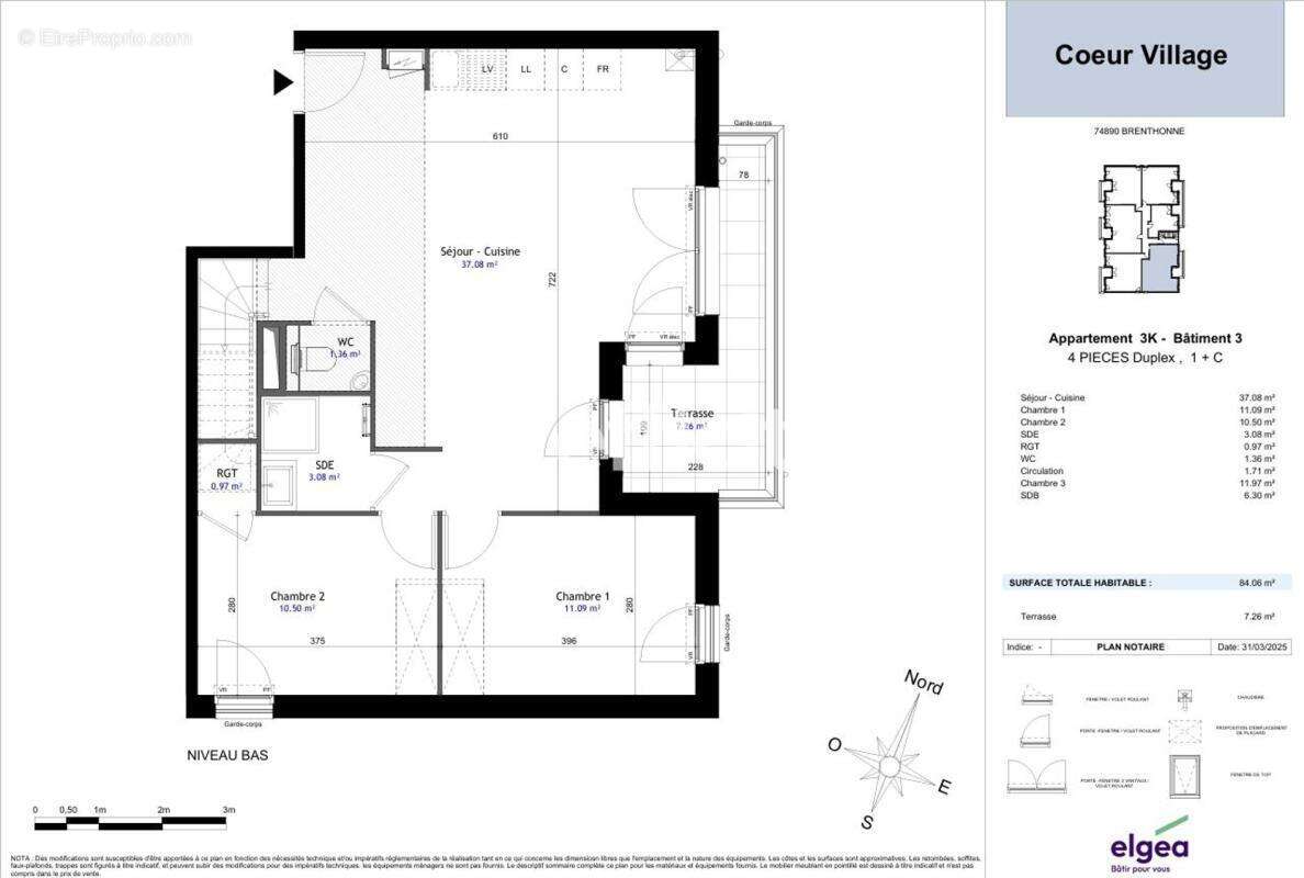 Appartement à BRENTHONNE