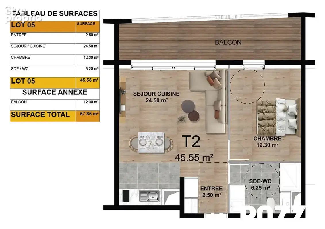 Appartement avec vue mer et terrasse dans résidence neuve à Donville Les Bains - photo 2