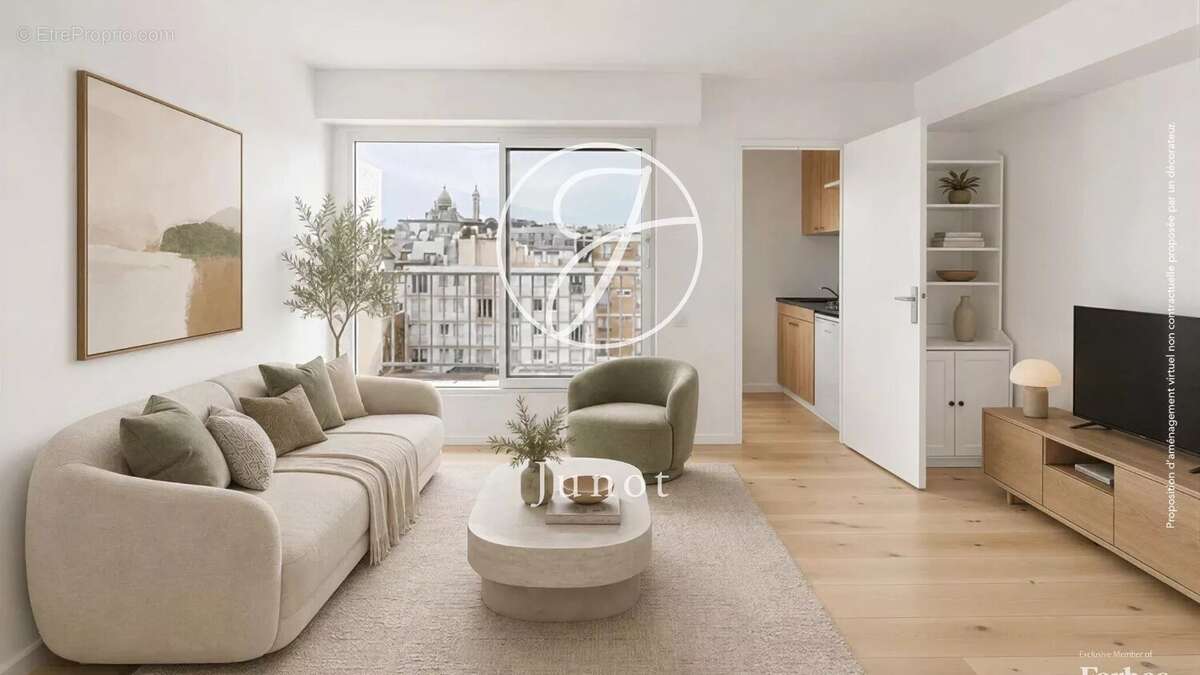 PARIS 18e - MARCADET / STEPHENSON - Studio à vendre - 26,59 m² Carrez - Balcon - Vue Sacré-Cœur. - photo 3