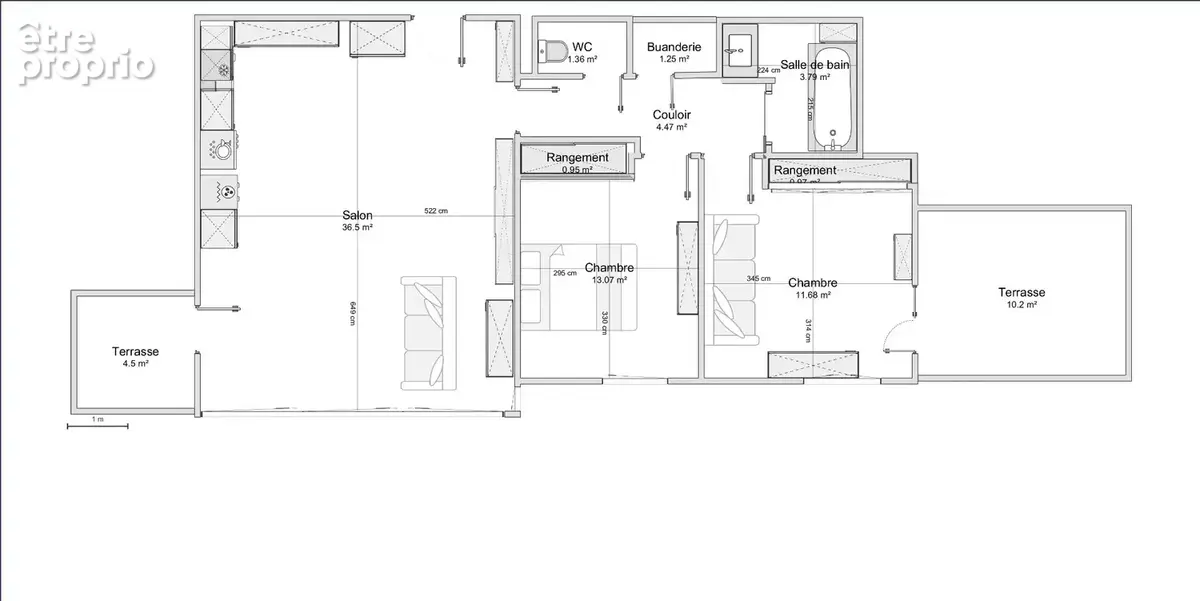 Appartement 71m² à montpellier - photo 9