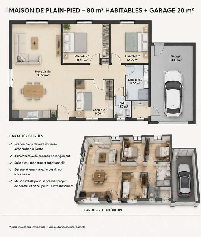 TERRAIN + MAISON (Parcelle de 994 m²) Ref 766 - photo 3