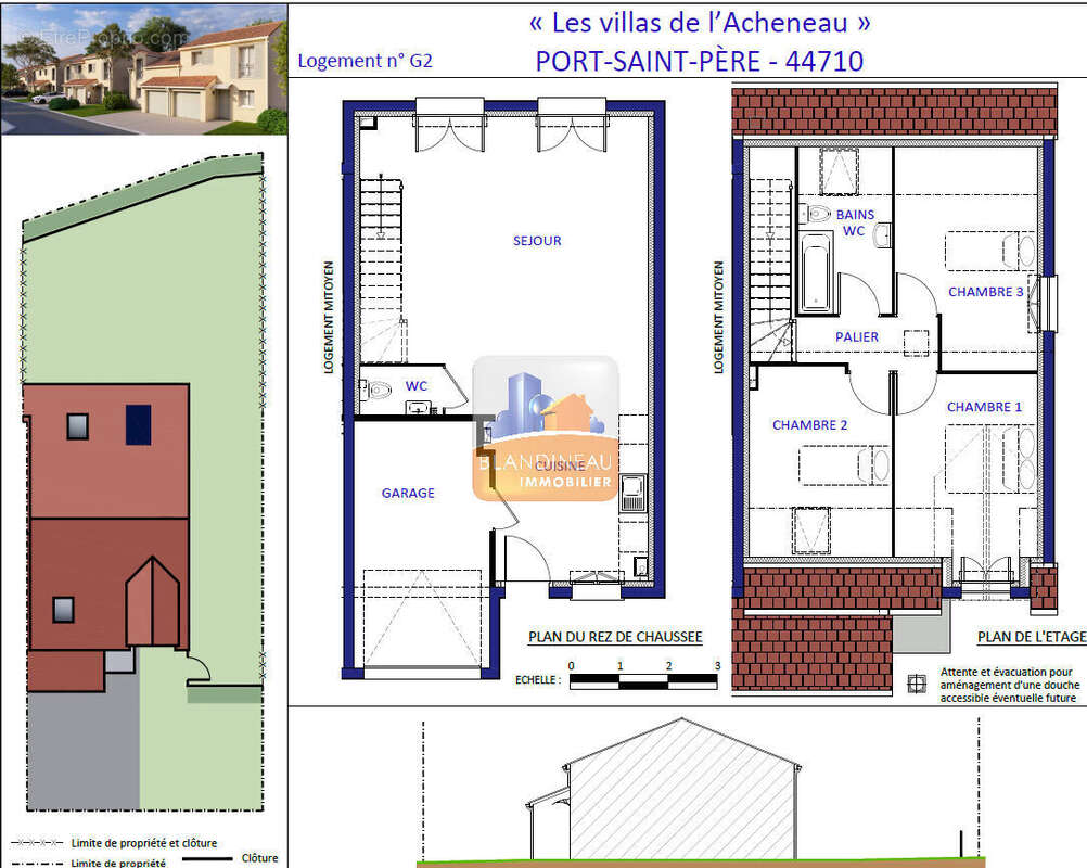 Port st pere - bourg - maison neuve 3 ch + jardin - photo 10