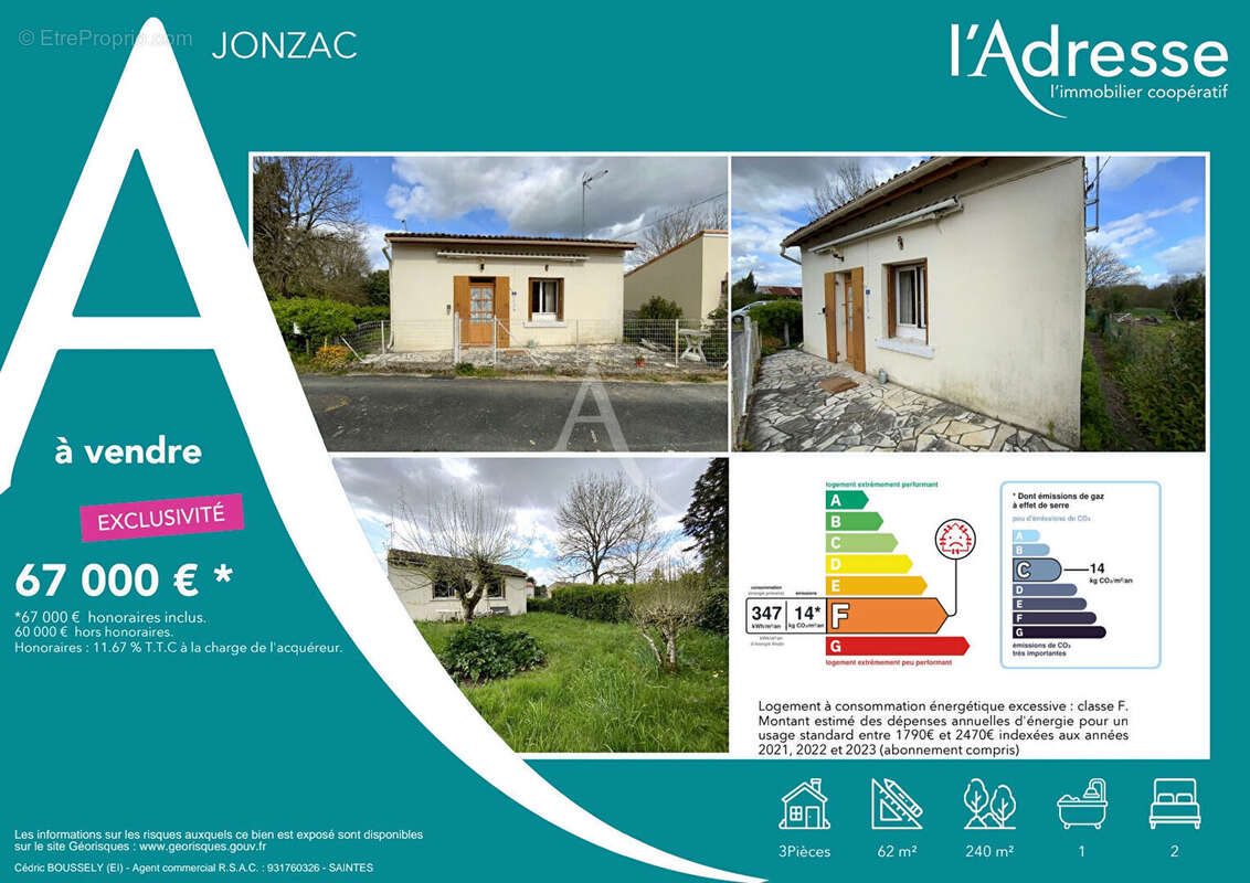 Maison Jonzac 3 pièce(s) 62 m2 - photo 4