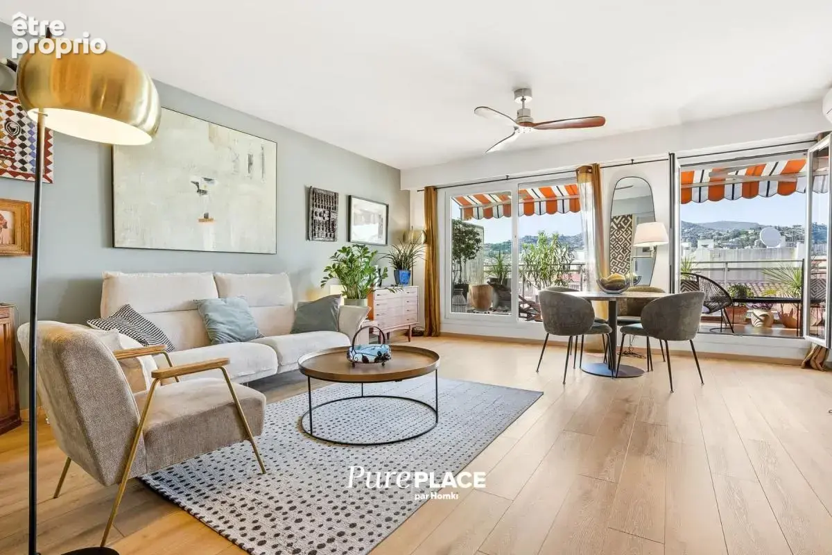 Nice Libération, 3 pièces 74 m², dernier étage, terrasses, parking - photo 3