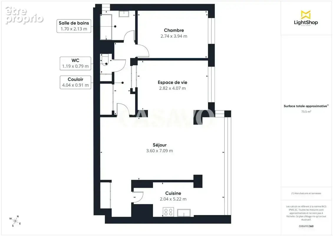 Vente Appartement 3 pièces de 72m² - 92210 Saint-Cloud - photo 3